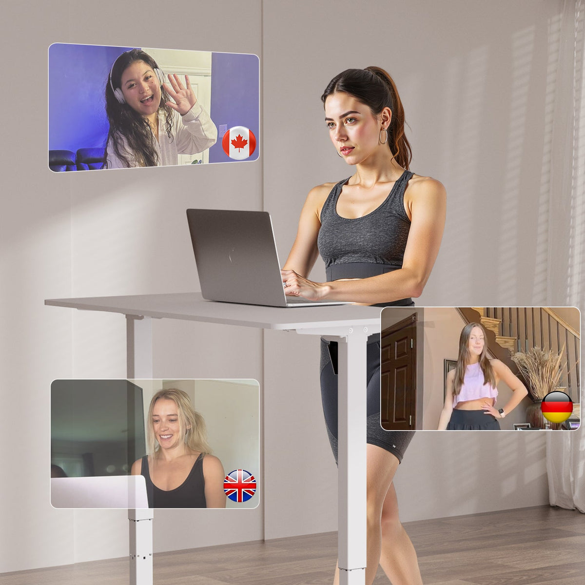 DeerRun Q2 Urban Under-Desk Walking Pad with 7% Incline