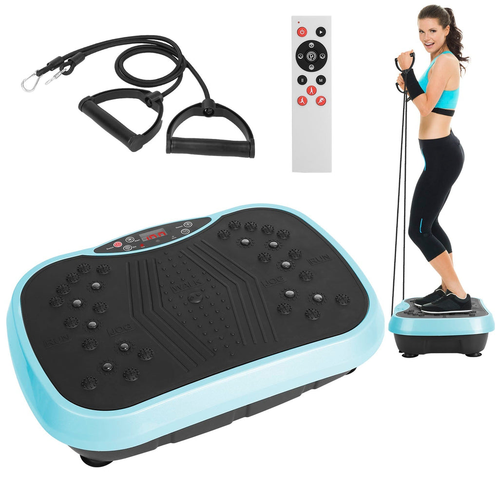 LJG Vibration Exercise Platform with Resistance Bands & Remote
