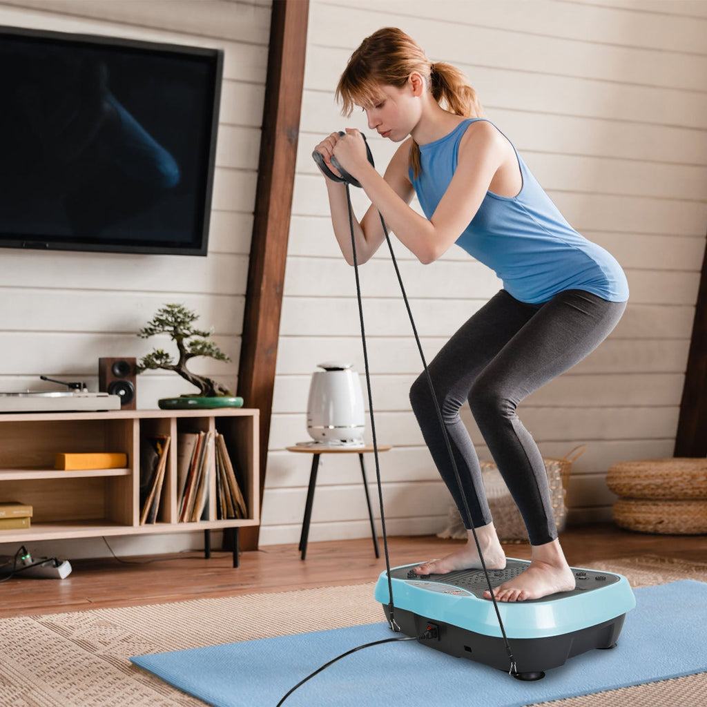 LJG Vibration Exercise Platform with Resistance Bands & Remote