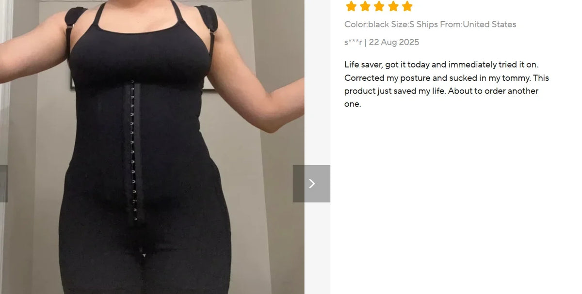 Women’s Lace-Trim Shapewear Bodysuit with Adjustable Straps