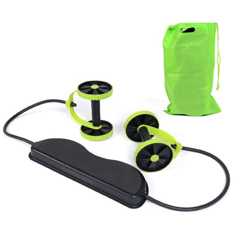 Double-Wheel Ab Roller with Resistance Bands
