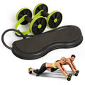 Double-Wheel Ab Roller with Resistance Bands