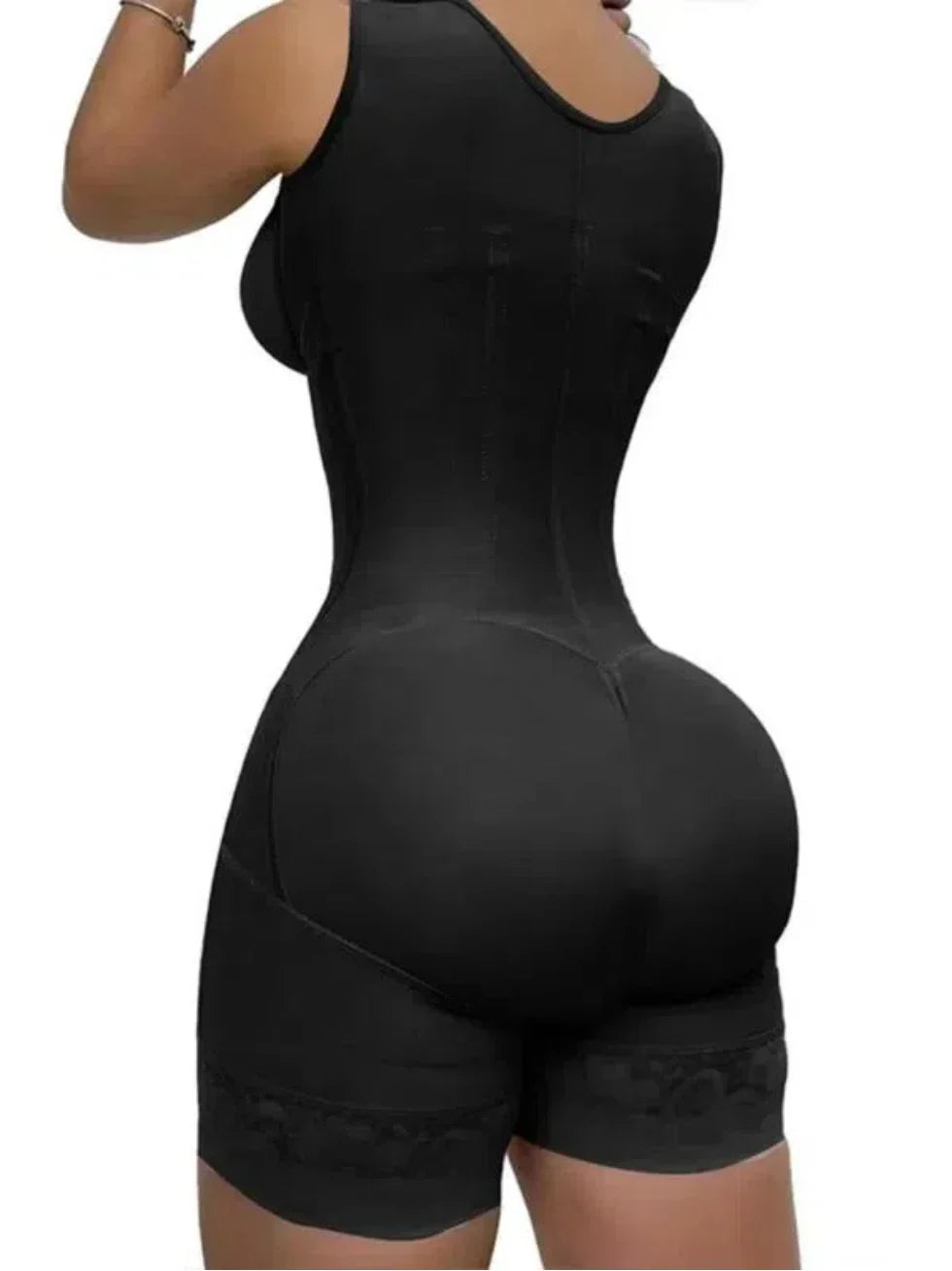 Women’s Lace-Trim Shapewear Bodysuit with Adjustable Straps
