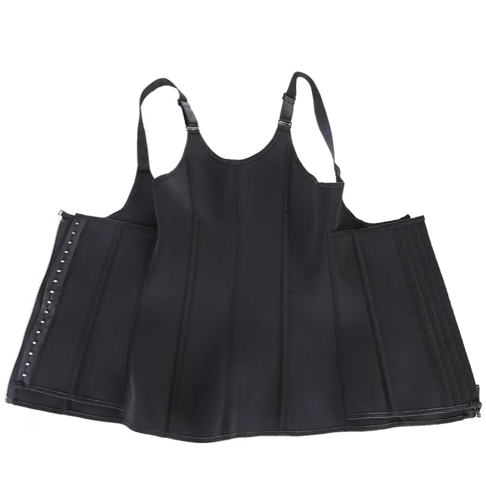 Women’s Zip-Front Neoprene Waist Trainer Tank Top