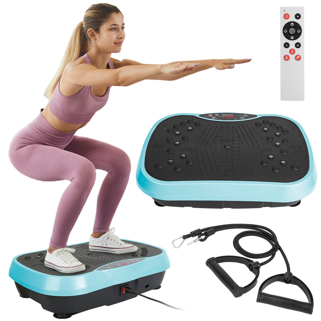 LJG Vibration Exercise Platform with Resistance Bands & Remote
