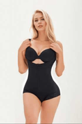 Colombian Lace-Trim Shapewear Bodysuit | Black XXL