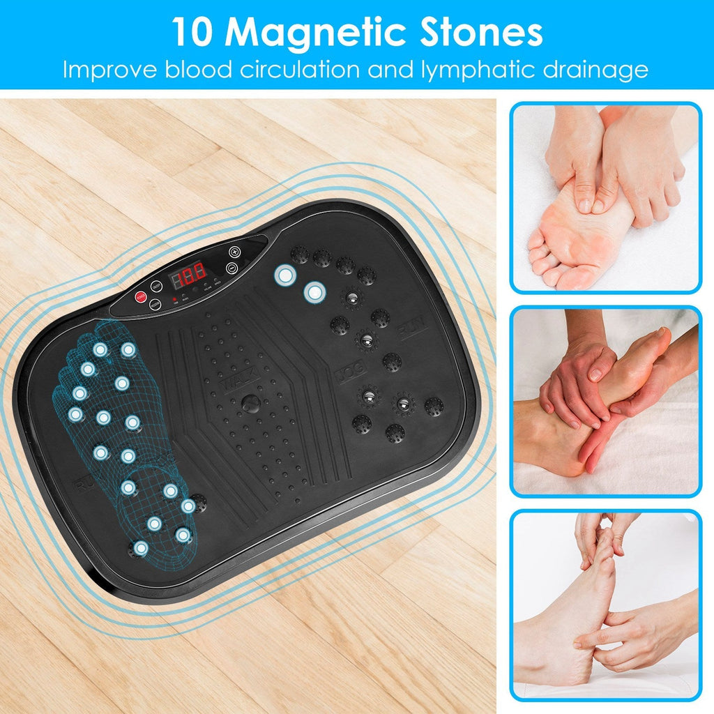 LJG Vibration Plate with Timer, Music Playback & Resistance Bands