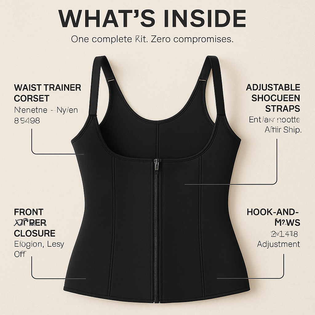 Zippered Waist Trainer Corset for Women Slimming - Support