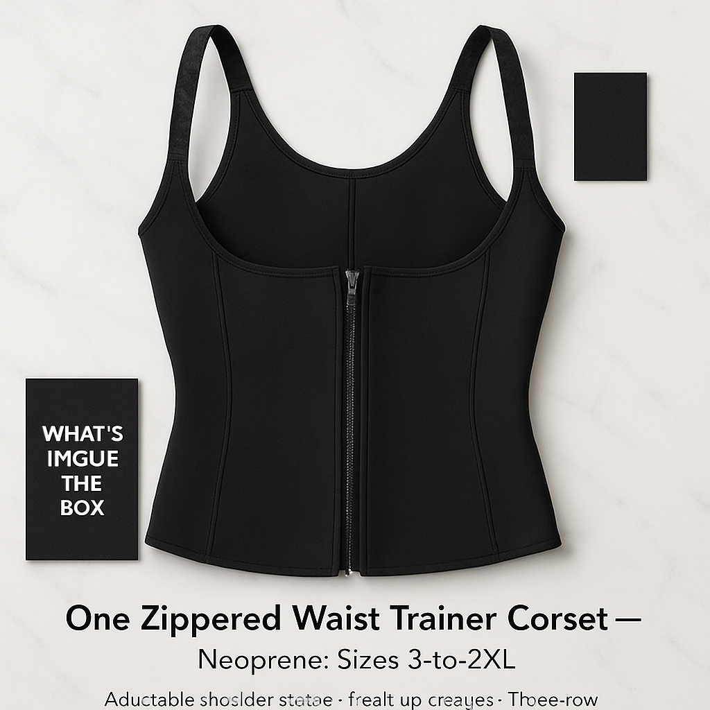 Zippered Waist Trainer Corset for Women Slimming - Support