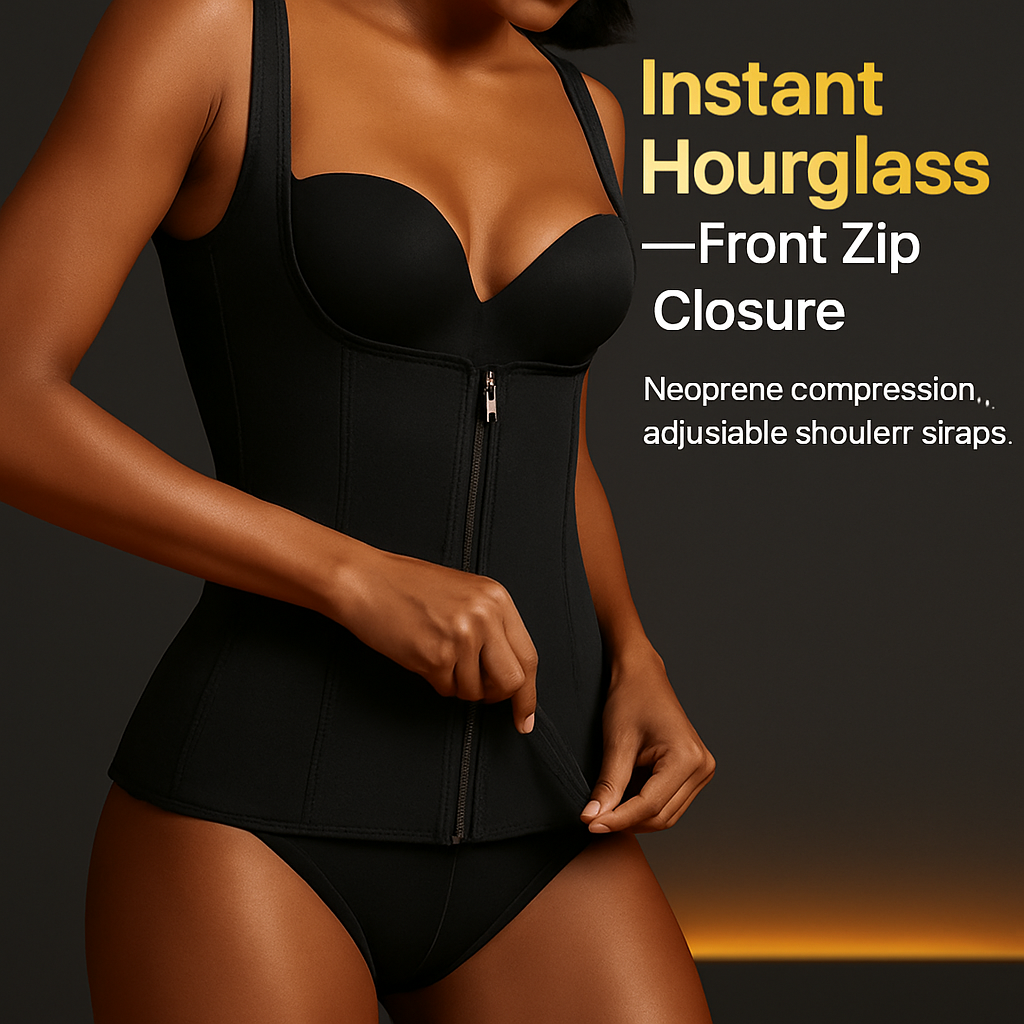 Zippered Waist Trainer Corset for Women Slimming - Support
