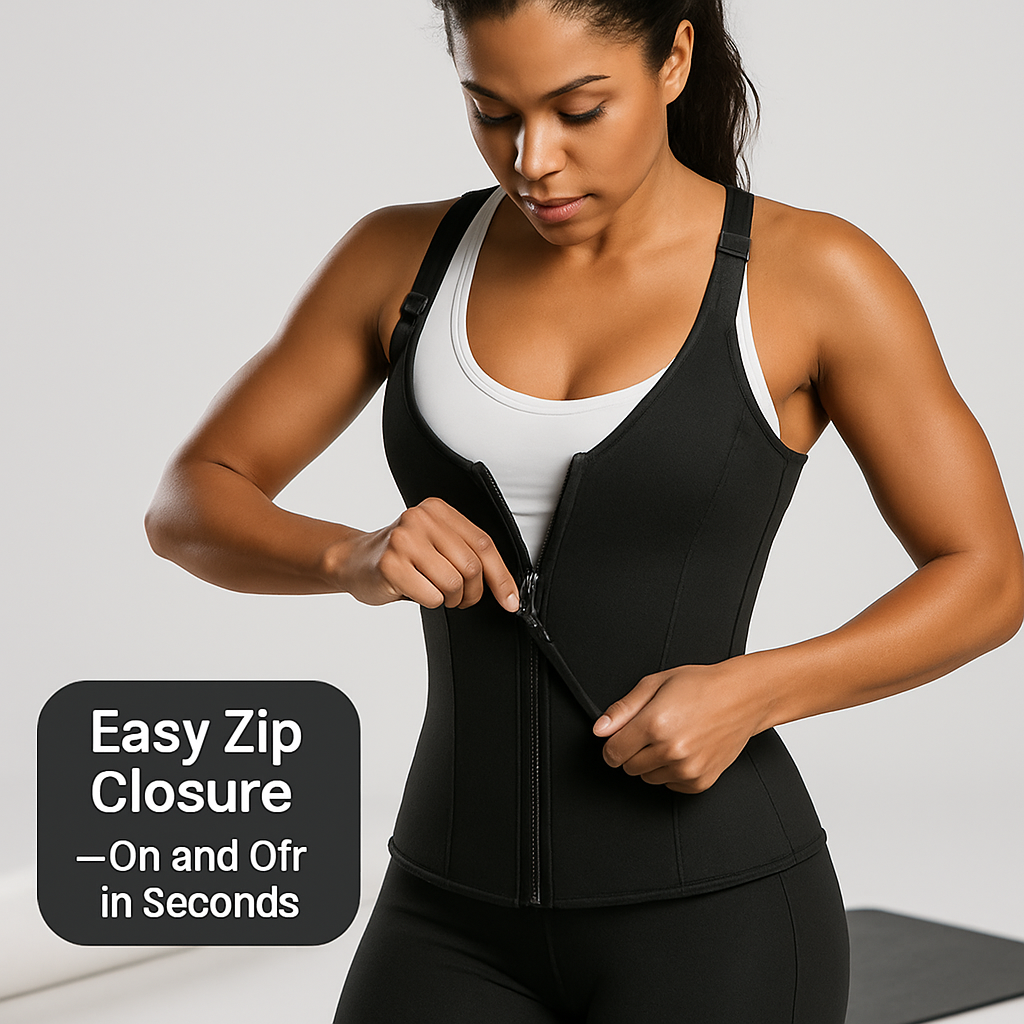 Zippered Waist Trainer Corset for Women Slimming - Support