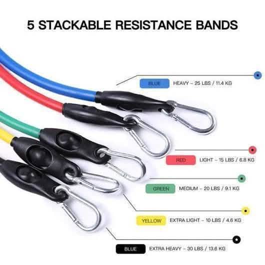 Resistance Band Workout Set with Handles & Ankle Straps