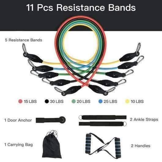 Resistance Band Workout Set with Handles & Ankle Straps