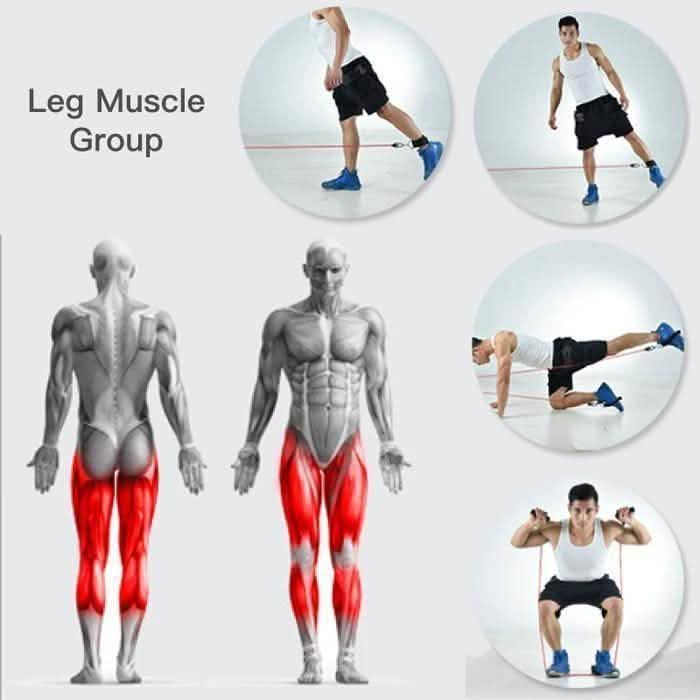 Resistance Band Workout Set with Handles & Ankle Straps