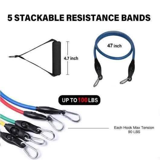 Resistance Band Workout Set with Handles & Ankle Straps