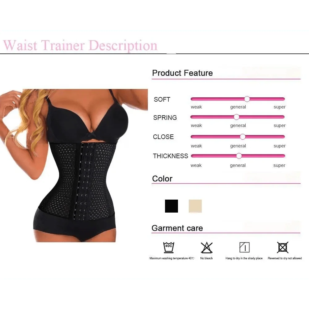 TREKO Women’s Firm-Control Waist Cincher with Zipper